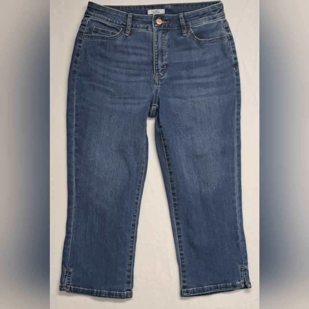 Croft & Barrow Denim Jeans Capris 6A Five Pocket Zipper Fly